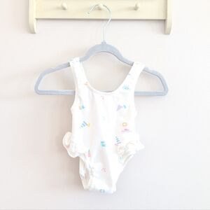 Vintage Lacoste Cream Kids Bathing Suit